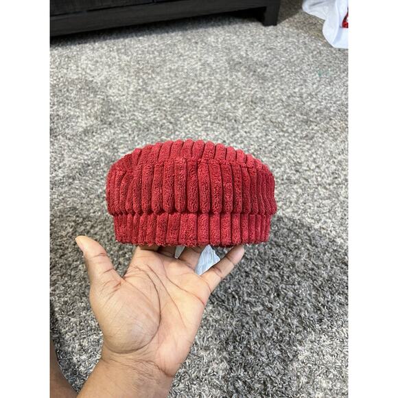 Free People Rust Red Corduroy Baseball Cap Hat Adjustable One Size - Picture 3 of 7